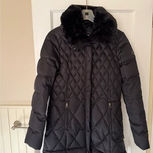 Women's Black Quilted Coat